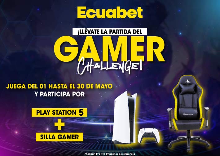 Juega en el sorteo Gamer Challenge de Ecuabet y participa por una PS5 y una silla gamer. ¡Aquí te contamos cómo puedes concursar jugando e-sports!