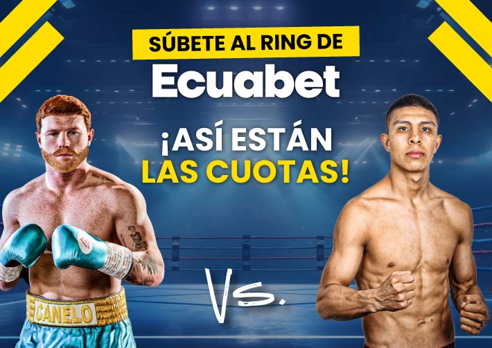 Canelo Álvarez vs Jaime Munguía. Pelea por el título indiscutido de los Supermedianos de boxeo. Gana en Ecuabet pronostico deportivo.