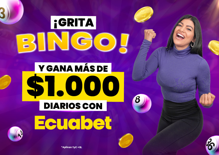 Diviértete con las noches de Bingo Online Ecuabet desde cualquier lugar de Ecuador. Con este juego podrás ganar dolares y muchos premios más.