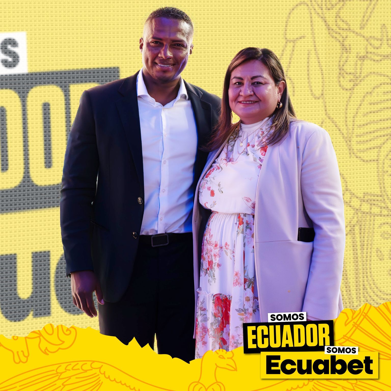 Antonio Valencia y Liliana Zuluaga, Gerente General de Ecuabet