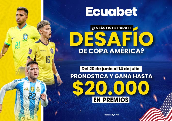 Juega al Torneo La Gran Batalla Copa América de Ecuabet y llévate hasta $20000. Te contamos como ganar con Ecuabet y tus pronósticos de fútbol