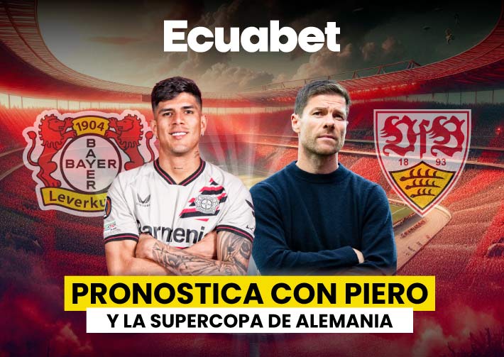 Haz tu pronóstico Ecuabet con Piero Hincapié y el Bayer Leverkusen. Aquí los datos y detalles de la Supercopa de Alemania vs el Stuttgart