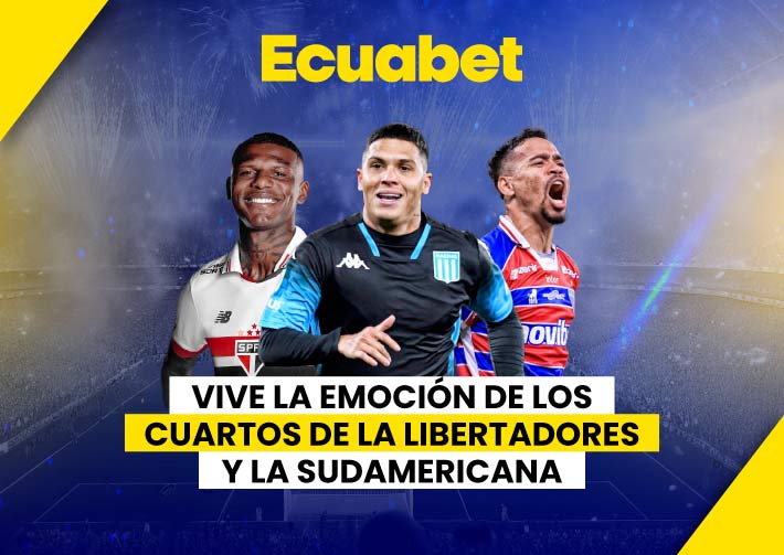 Mira aquí los mejores partidos de la Libertadores y la Sudamericana. Conoce las cuotas, datos y estadísticas para que ganes en Ecuabet fútbol