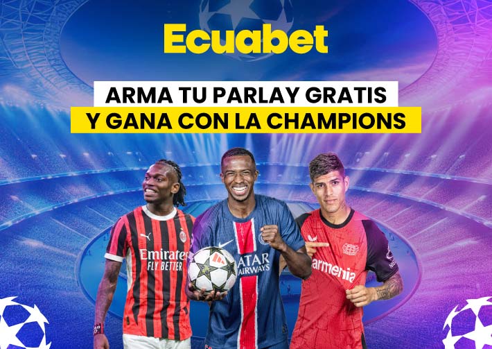 Gana con este parley gratis en la jornada de Champions League. Diviértete con los pronósticos deportivos Ecuabet. ¡Ingresa aquí y conoce las cuotas para tus apuestas!