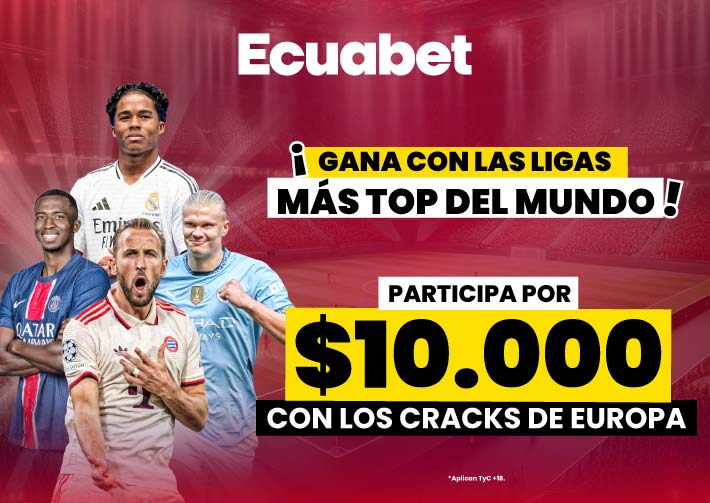 Con tus pronósticos deportivos Ecuabet te puedes llevar hasta 10.000 dólares. Apuesta a la Champions League y gana tiradas gratis y premios.