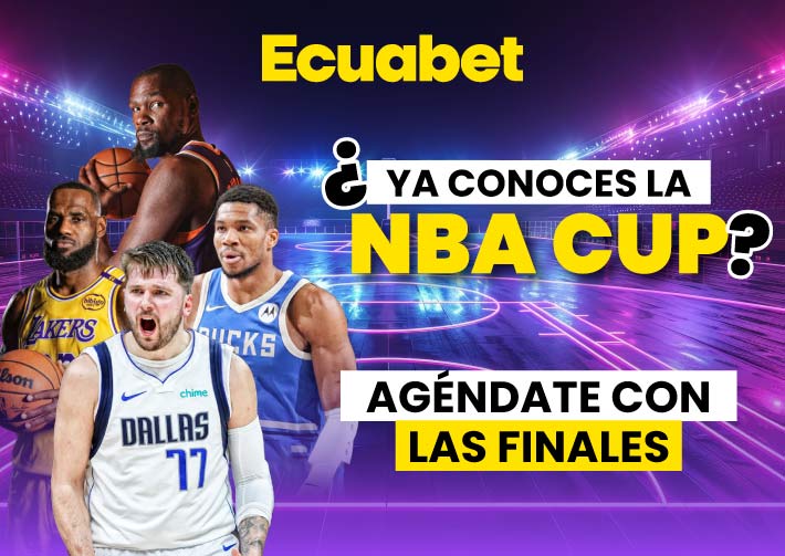 Juega a las finales de la NBA Cup con grandes equipos como los Warriors, Bucks, Dallas y más. Regístrate y gana $10 ¡Aquí pronósticos NBA!