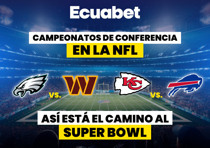 Se definen los clasificados al Super Bowl de la NFL. Chiefs, Bills, Eagles y Commanders luchan por llegar a la final del fútbol americano.