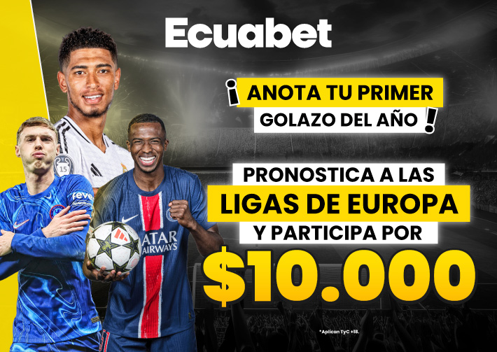 Vive lo mejor del fútbol de Europa en Ecuabet, y gana hasta $10.000 pronosticando a la Champions League, Premier League y Europa League.