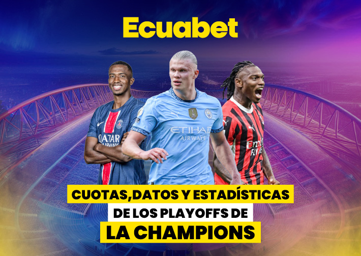 Gana con los playoffs de la Champions y Ecuabet. Arma tus pronósticos deportivos y apuesta a partidos como el Manchester City vs Real Madrid.