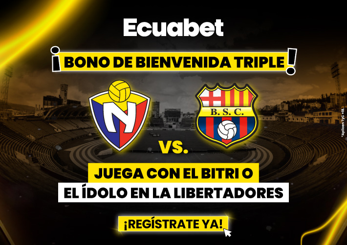 Disfruta y gana con El Nacional vs Barcelona SC por la Copa Libertadores. Conoce aquí datos, estadísticas y mucho más para ganar en Ecuabet.