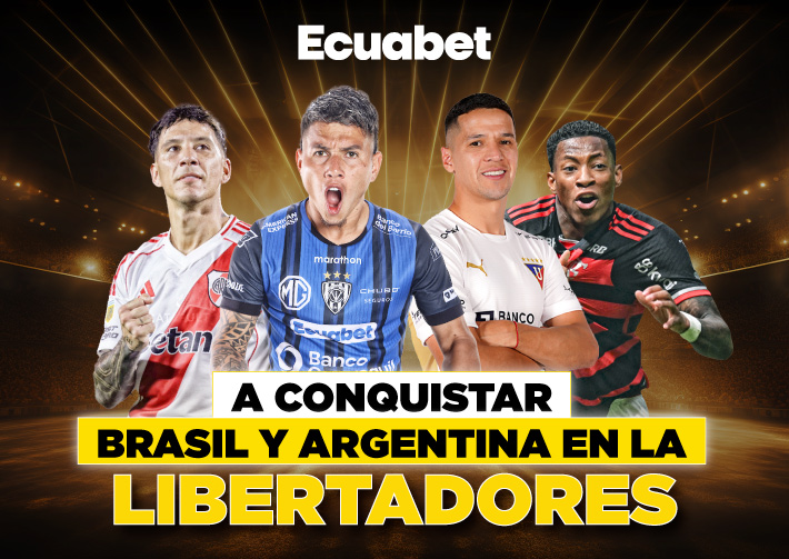 Flamengo vs LDU y River vs IDV en la Libertadores. Apuesta en Ecuabet y disfruta los mejores partidos con cuotas imperdibles. ¡Entra ya!