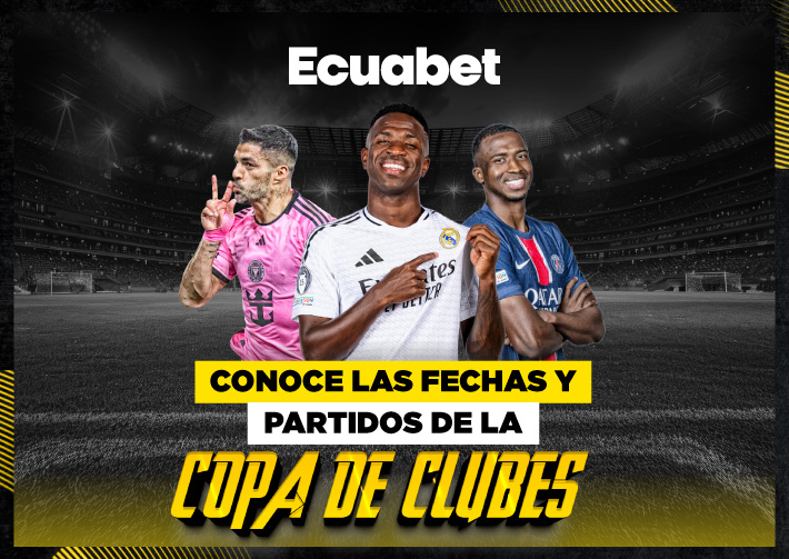 Sigue los partidos del Mundial de Clubes 2025. Pronósticos, Inter de Miami, Real Madrid y más en Ecuabet, tu casa de apuestas favorita.