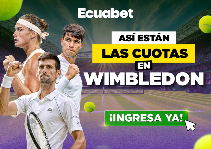 Conoce datos, cuotas, favoritos y más, para que realices tus pronósticos de tenis del Wimbledon en Ecuabet. Pronostica a Novak Djokovic y más.