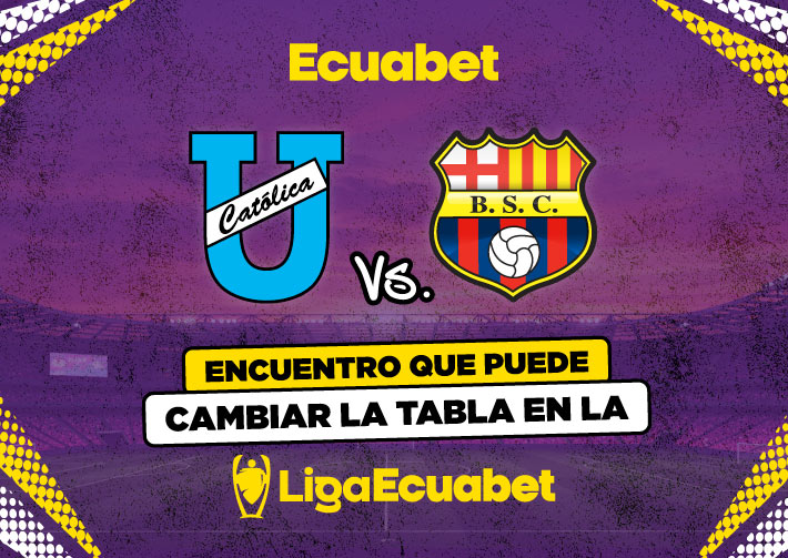 Pronósticos del partido Universidad Católica vs Barcelona SC con las mejores cuotas y mercados de Ecuador. ¡ingresa ya!