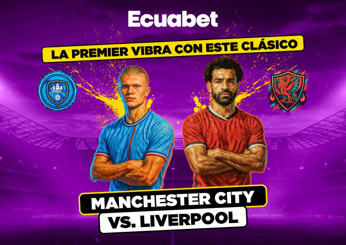 Pronóstico del partido Manchester City vs Liverpool por la Premier League 2025/2026 con las mejores cuotas y mercados del país. ¡Entra ya!