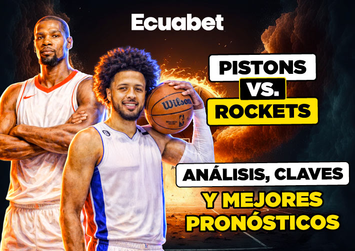 Pistons vs Rockets NBA en el Little Caesars Arena, análisis del partido y pronósticos de baloncesto Ecuador para apostar en Ecuabet, tu casa de apuestas Ecuador