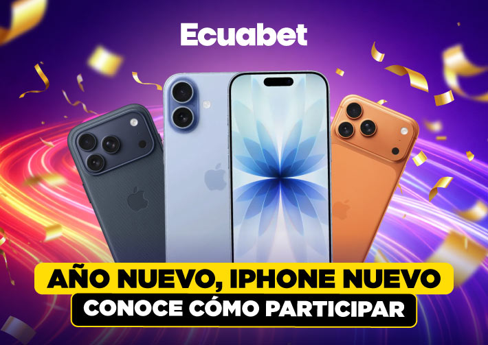 Sorteo iPhone Ecuabet en Ecuador donde los usuarios pueden ganar un iPhone 17 participando con apuestas legales, seguras y responsables en la plataforma oficial