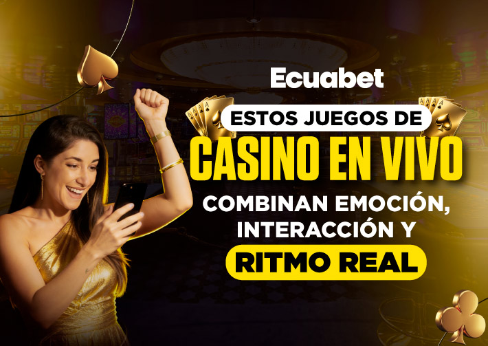Los mejores juegos de casino en vivo de Ecuabet en Ecuador para disfrutar una experiencia online más dinámica, entretenida y adaptada a distintos estilos de juego.