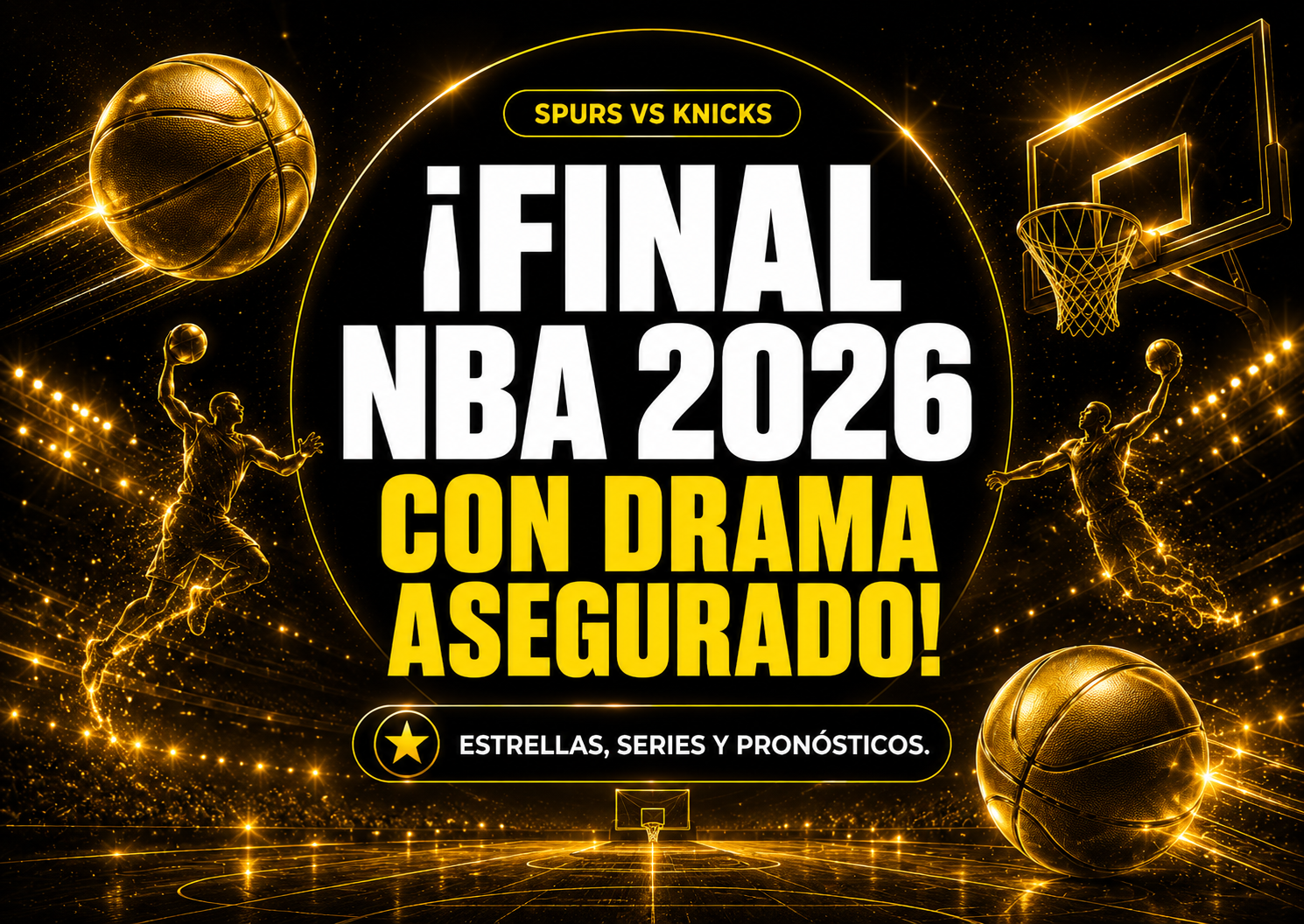Final NBA 2026 entre Spurs y Knicks, con datos del Juego 7, estadísticas de Wembanyama y Shai, y programación NBA para Ecuador.