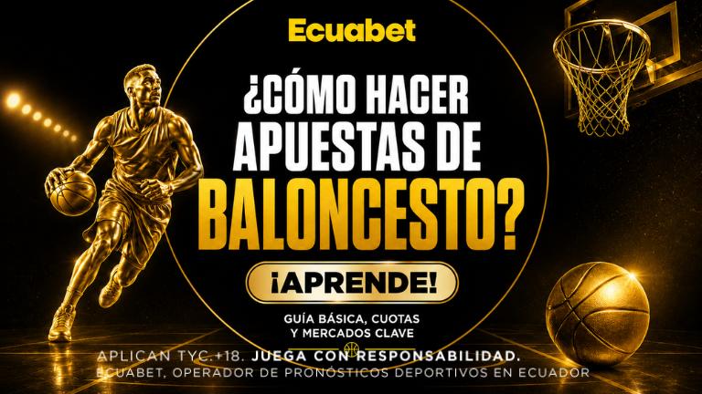 Aficionado ecuatoriano analiza cuotas, estadísticas y hándicaps para preparar pronósticos de baloncesto en Ecuabet.