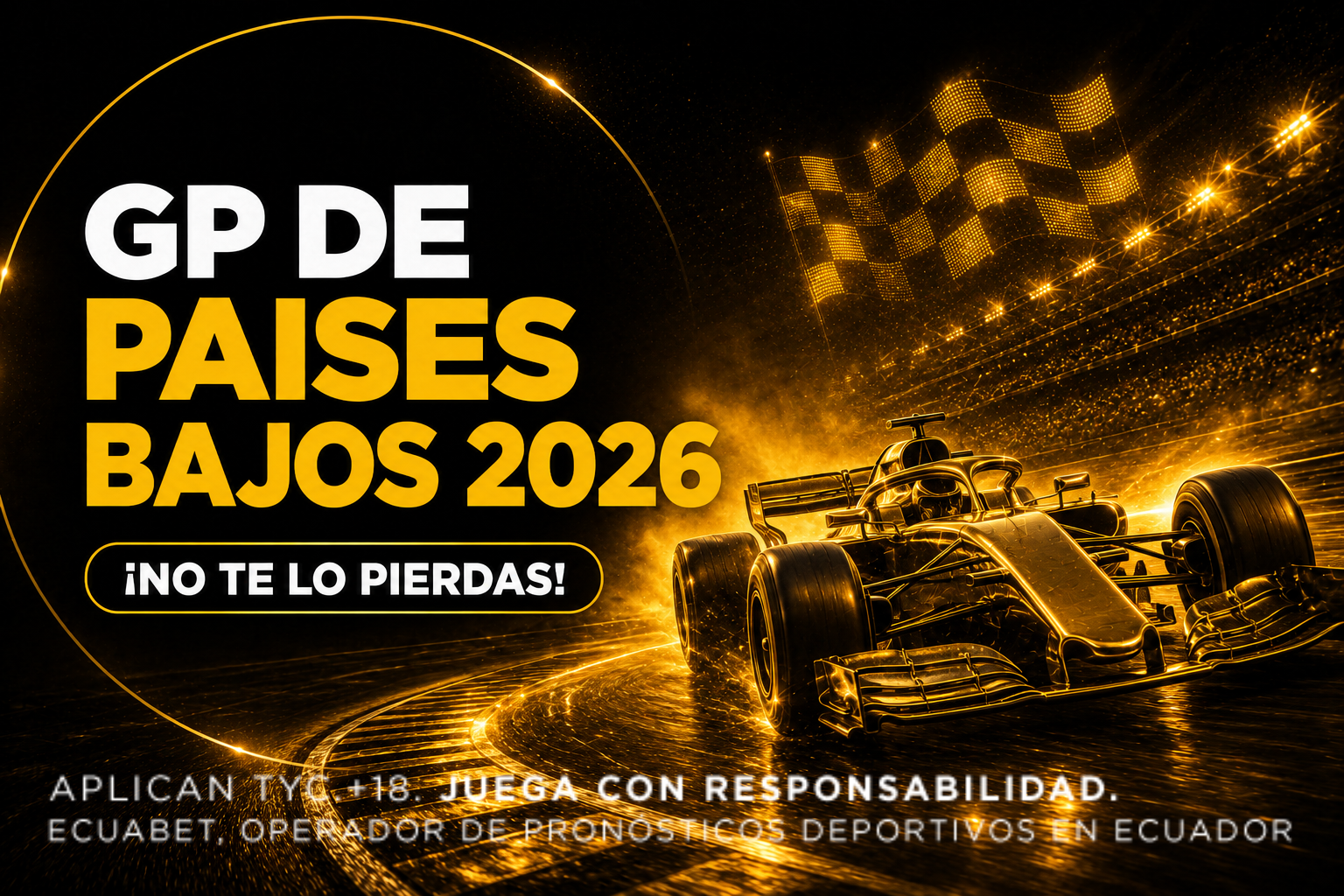 GP de Países Bajos 2026 en el Circuit Zandvoort, con monoplazas de Fórmula 1 compitiendo en sus curvas peraltadas.