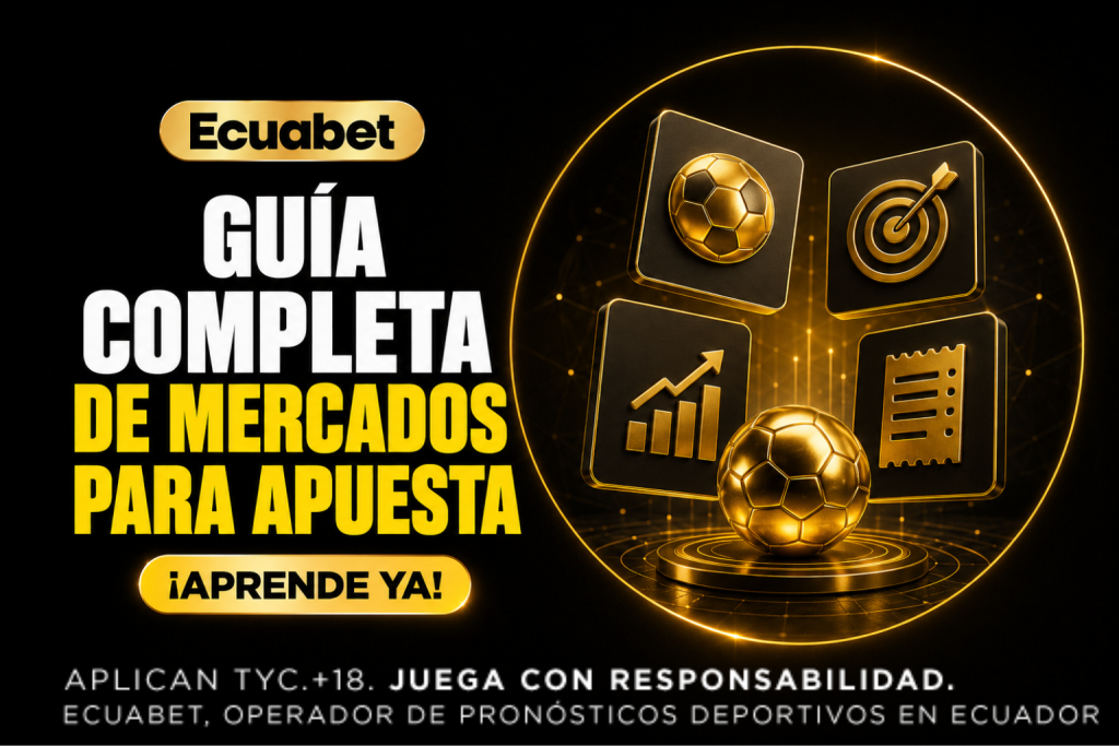 Guía de mercados de apuestas deportivas en Ecuabet con hándicap, apuestas Over/Under y Draw No Bet.