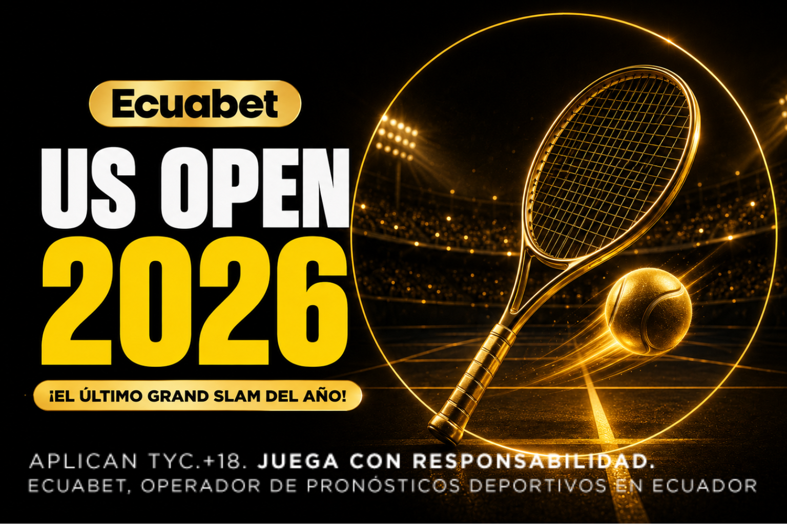US Open 2026 en Flushing Meadows con las principales figuras del tenis compitiendo en las pistas rápidas de Nueva York.