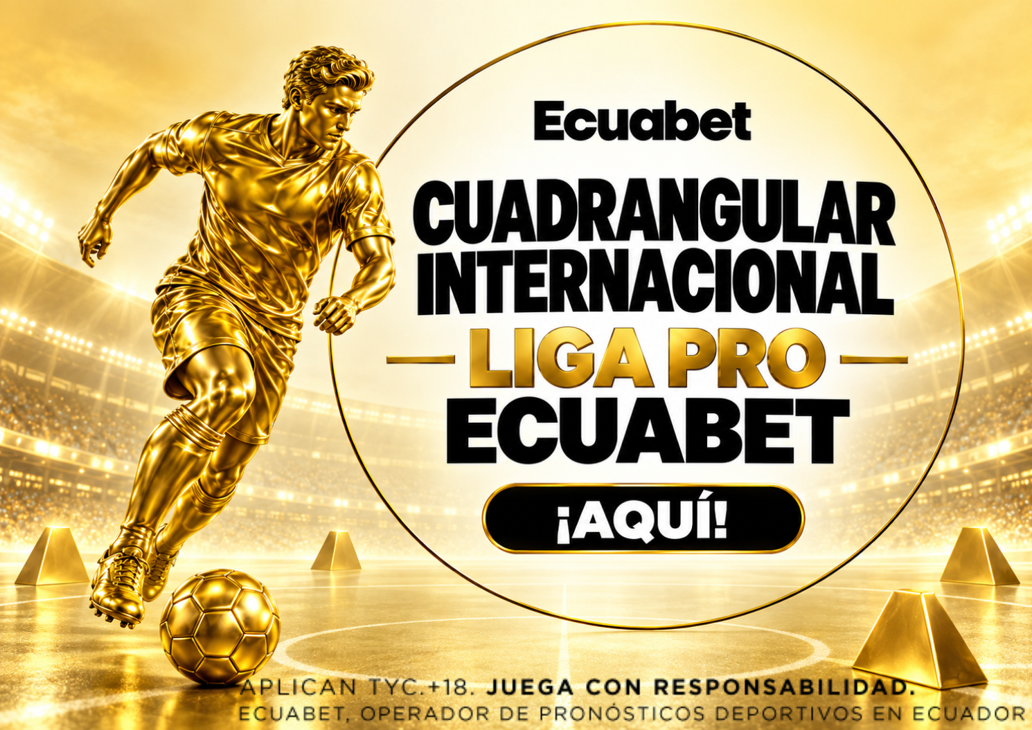 Cuadrangular Liga Pro Ecuabet 2026 con equipos que compiten por el cupo de Ecuador a la Copa Sudamericana.