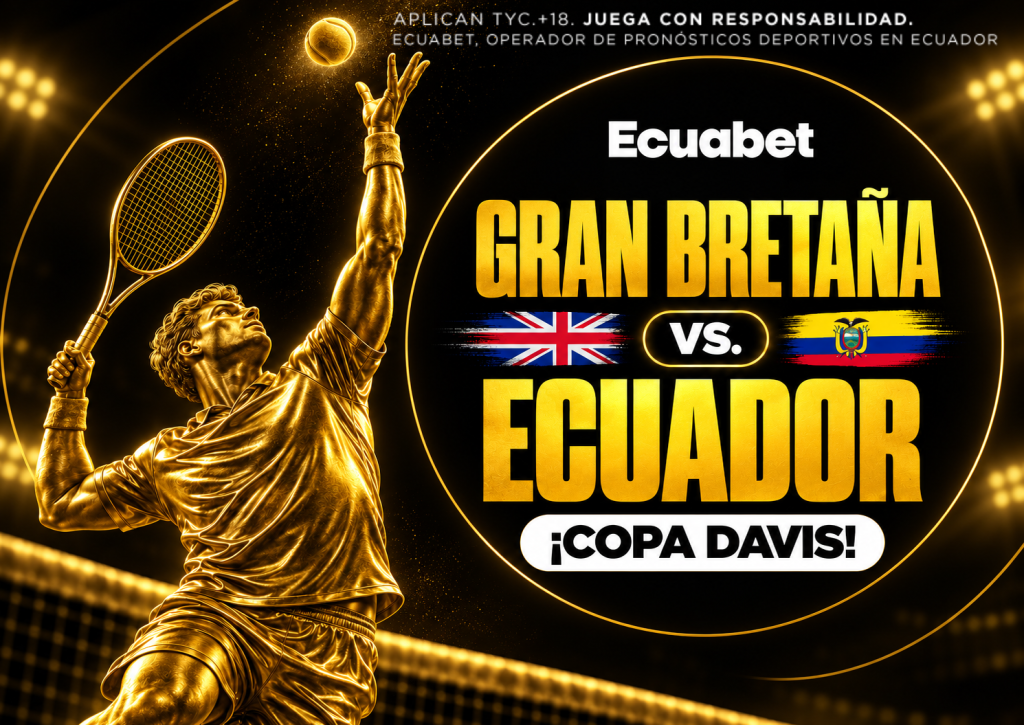 Previa completa de Gran Bretaña vs Ecuador por los Qualifiers de Copa Davis 2026: convocados, cuadro de partidos y dónde seguirlo con Ecuabet.