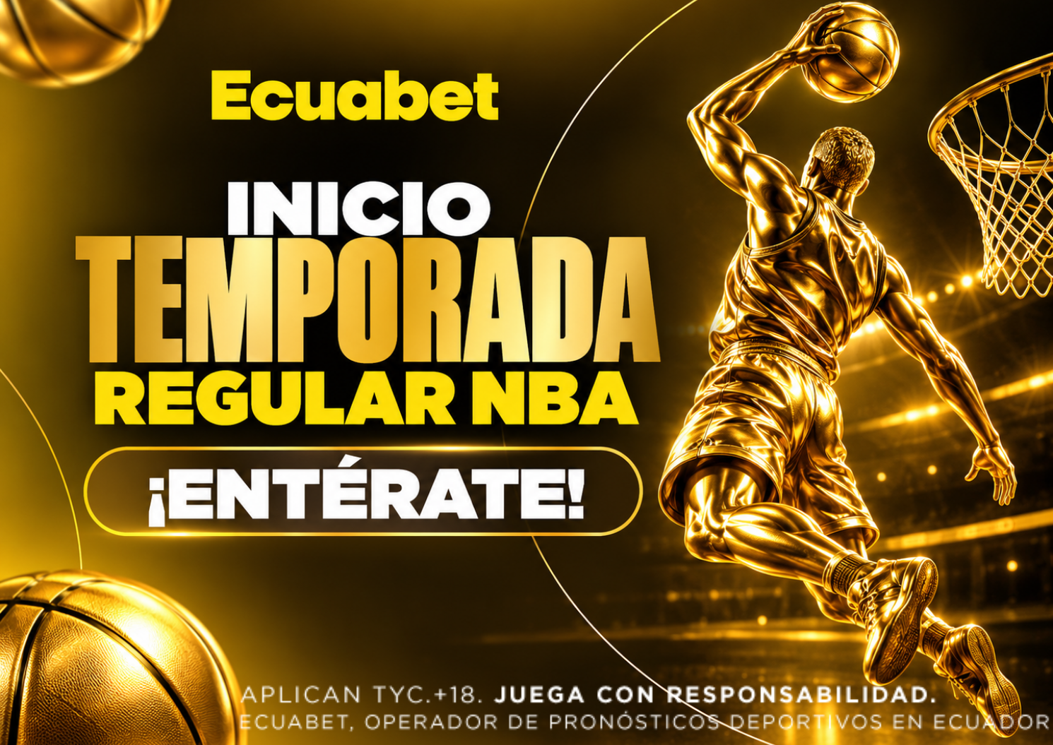 El inicio temporada regular NBA 2026-27 llega el 20 de octubre. Conoce los duelos y pronósticos NBA. Entra a Ecuabet y consulta las cuotas.